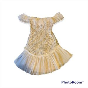 Hello Molly White strapless dress